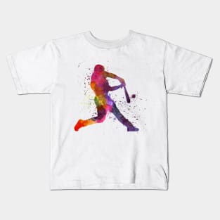 Baseball player in watercolor Kids T-Shirt